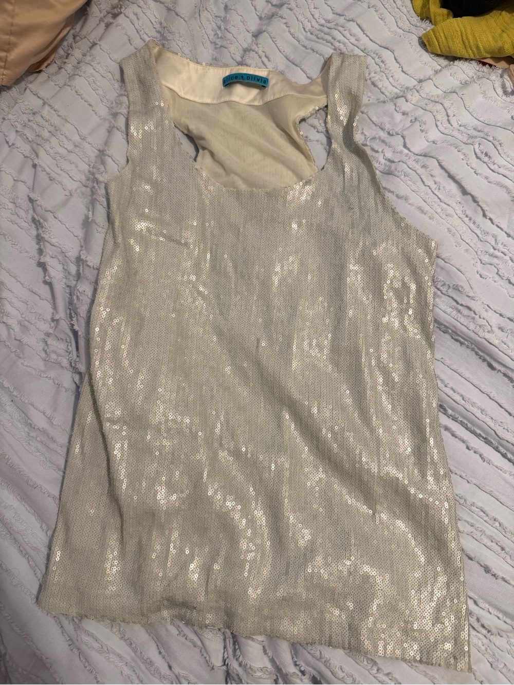 Alice and Olivia sequin tank top